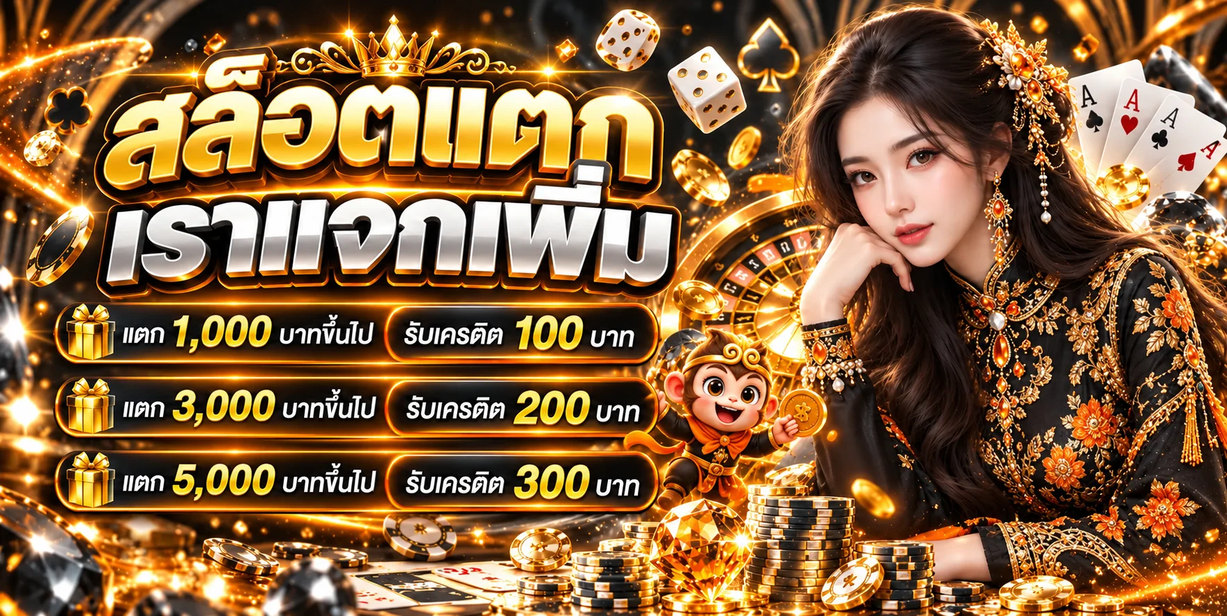แบนเนอร์สล็อตออนไลน์ RBK69 เครดิตและเกม PG Soft